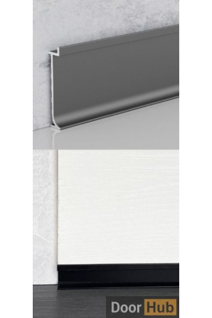 3cm Embedded Skirting Board | FLL-A-4-A3 Recessed Aluminum Baseboard | DoorHub UAE